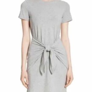 Theory Dakui jersey knit tie waist short sleeve dress